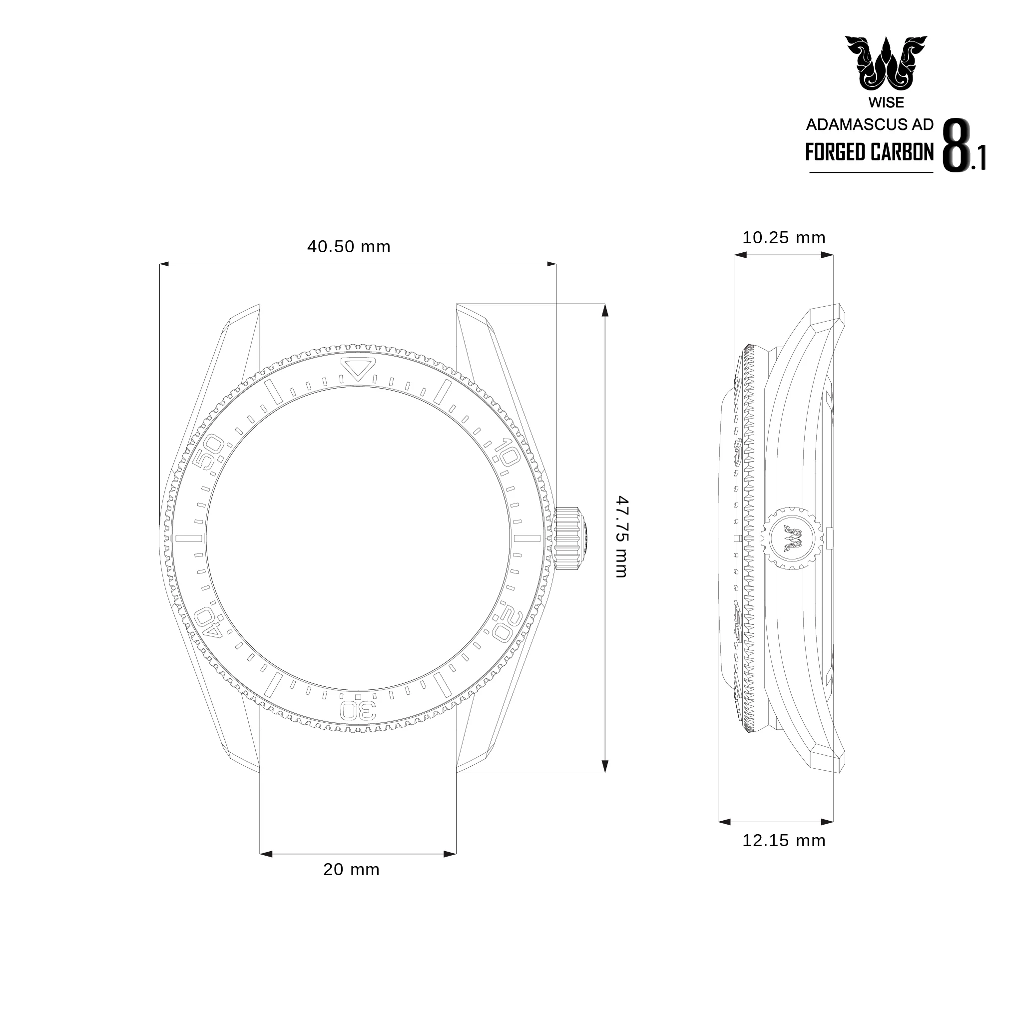 ADAMASCUS AD8150CB Forged Carbon - Image 4