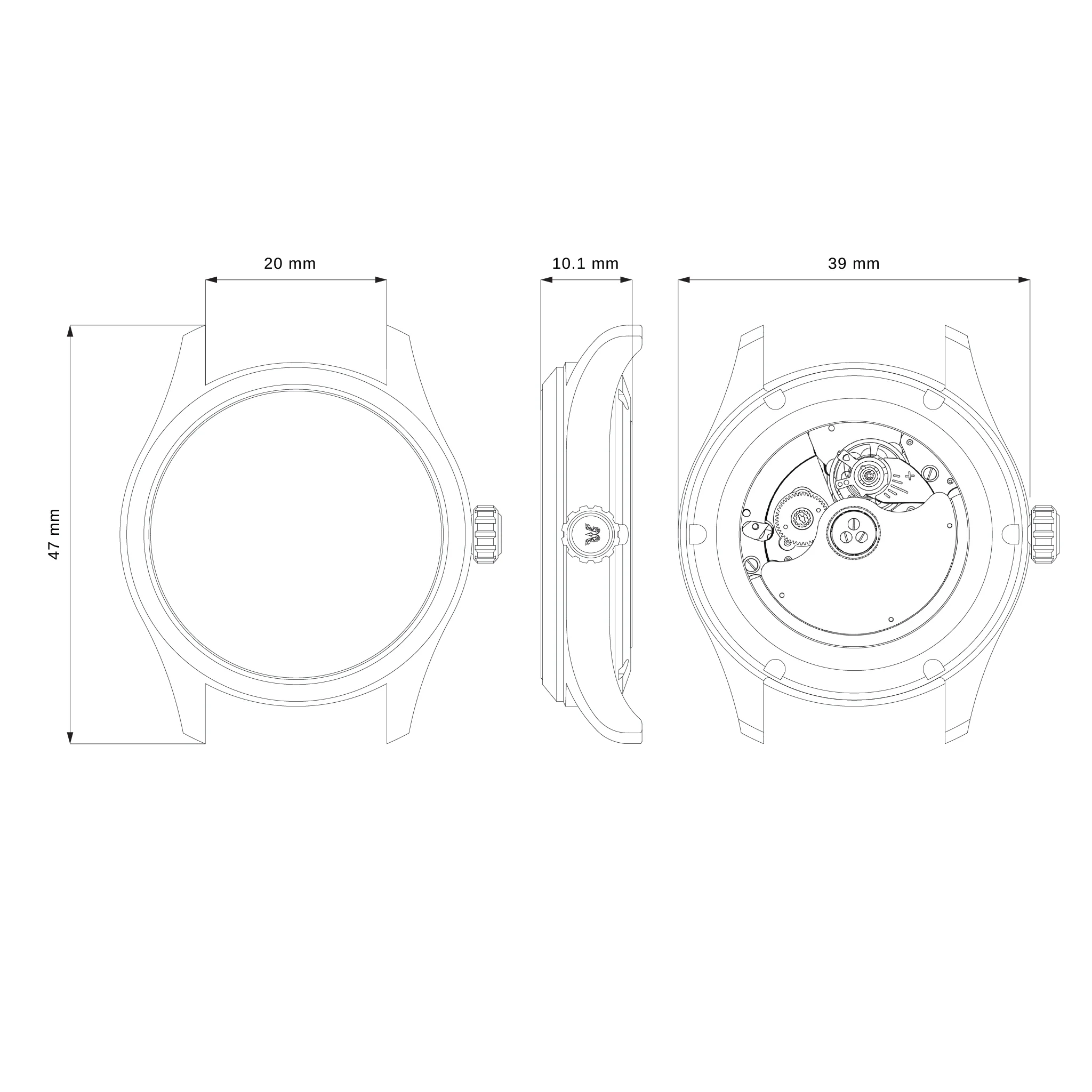 ADAMASCUS AD980 Stainless 904L (39 mm.) - Image 5