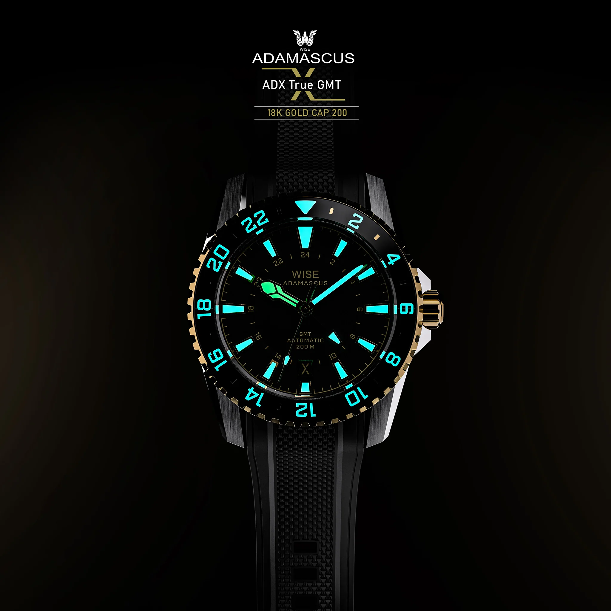 ADAMASCUS ADX101YG True GMT 18K Gold Cap 200 - Image 8