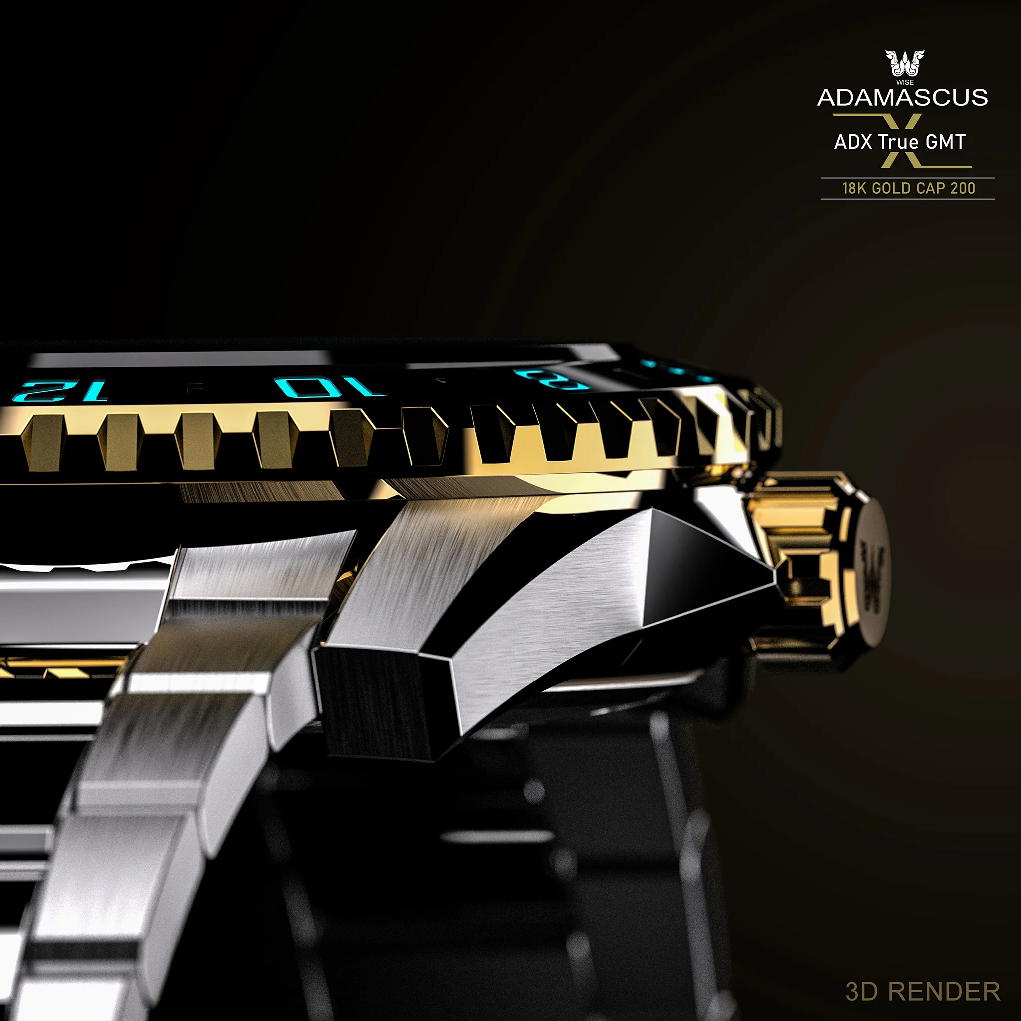 ADAMASCUS ADX101YG True GMT 18K Gold Cap 200 - Image 9