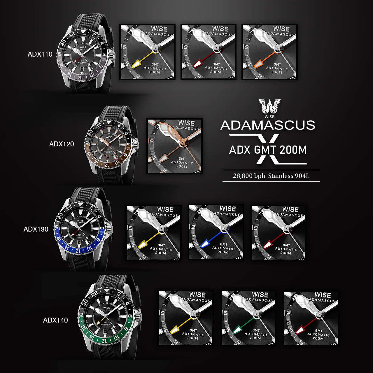 ADAMASCUS ADX120 True GMT FKM Rubber Set - Image 5