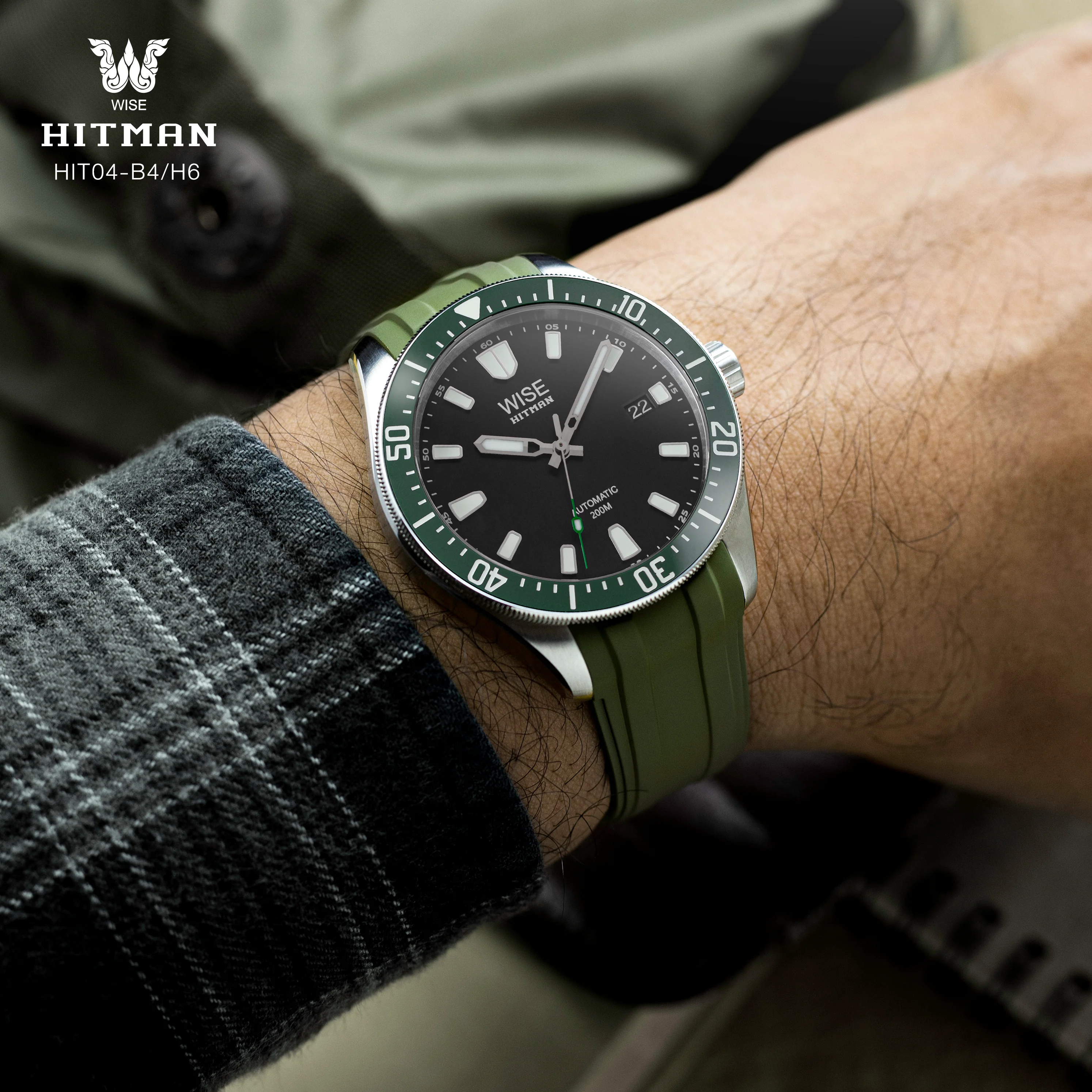 WISE HITMAN FKM Rubber Strap 20 mm. (Curved end) - Image 3